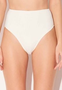 Luxury cream Brazilian high-waist bikini bottom - BOTTOM ALTO WHITE OFF