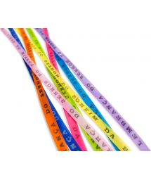 Set of 8 colourful Bonfim ribbon-bracelets - LOT OF 8 BONFIM MIXED COLOR