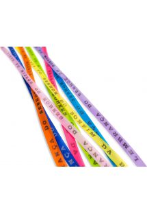 Conjunto de 8 coloridas pulseras de cinta Bonfim - LOT OF 8 BONFIM MIXED COLOR