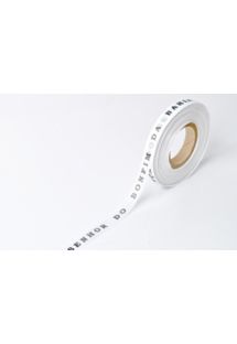 White Brazilian roll of ribbon - ROLLER BONFIM - BRANCO
