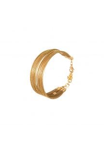 Capim dourado gold-plated multi row bracelet - FIOS DOURADOS