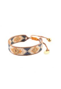 Etnisk armbånd med perler, skinndetaljer - TRACK LE S 2896