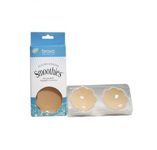 Multiple-use Flower Shaped Nipple Cover Pads - Bravo Smoothies Nude Silicone - Bravo