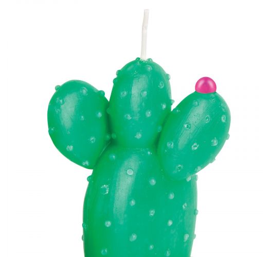 Small cactus in a flowerpot shape candle - ROUND CACTUS CANDLE SMALL