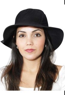 Saç yeri ile siyah esnek şapka - CHAPEU CALIFORNIA PRETO - SOLAR PROTECTION UV.LINE