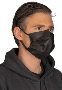 Sæt af 25 sorte TNT-masker, 3 lag - 25 X CLOTH FACE COVERING BBS25 - 3 LAYERS BLACK