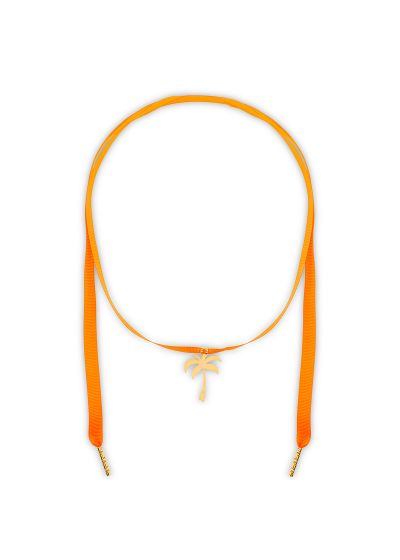 Orange Ribbon Necklace