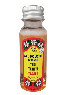 Monoi oil mini shower gel with tiare flower scent - GEL DOUCHE TIKI TIARE 30ML