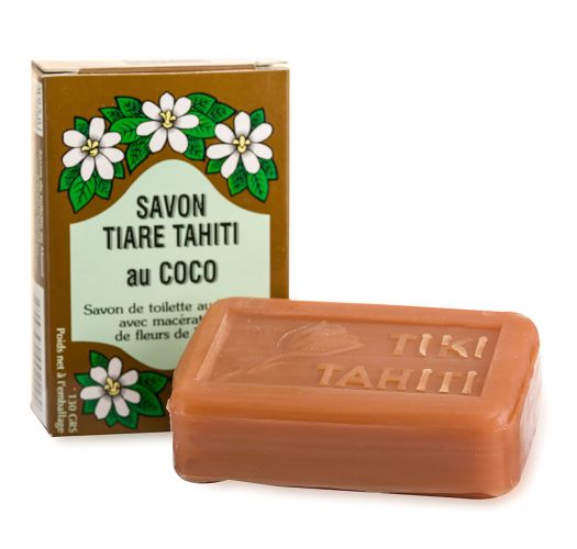 Monoi de Tahiti vegetable soap, coconut fragrance - TIKI SAVON COCO 130g