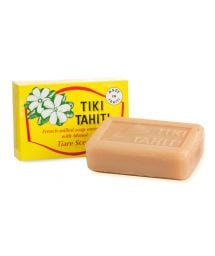 Taire flower scented vegetable soap with 2% monoi -  TIKI SAVON TIARE 130g