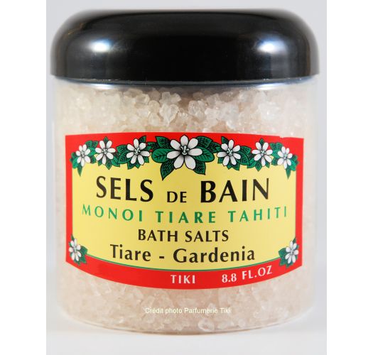 Bath salts with the Tiare flower fragrance - TIKI SEL DE BAIN TIARE 125g