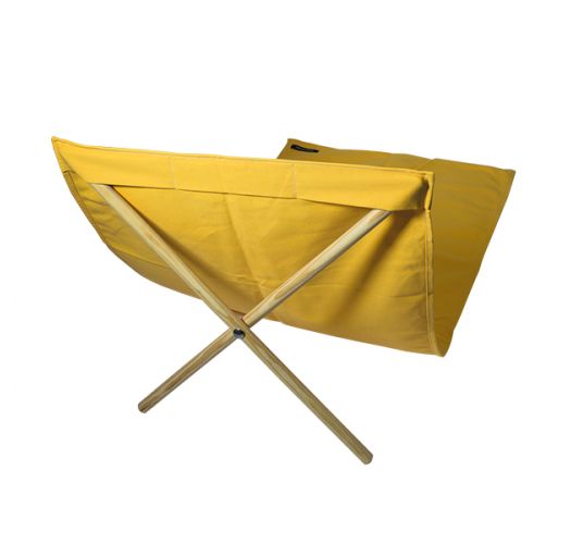 140x70 cm, çadır bezi ve çam ahşaplı sarı şezlong - NEO TRANSAT AMARELO