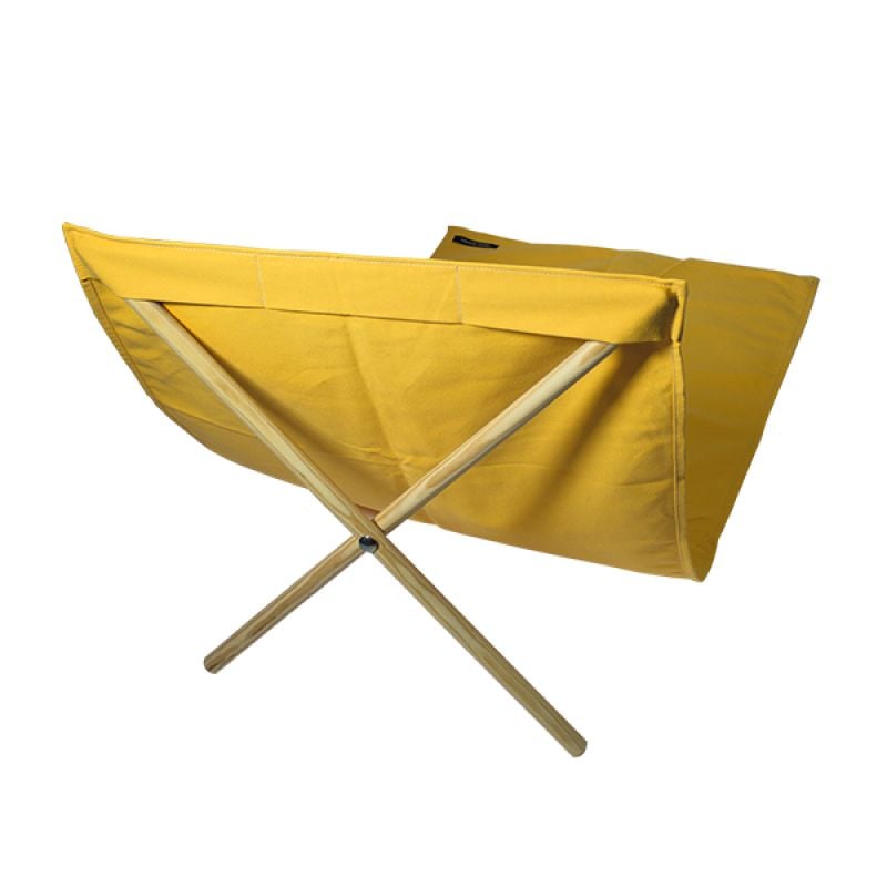 Yellow canvas and pine deckchair, measuring 140x70cm - NEO TRANSAT AMARELO