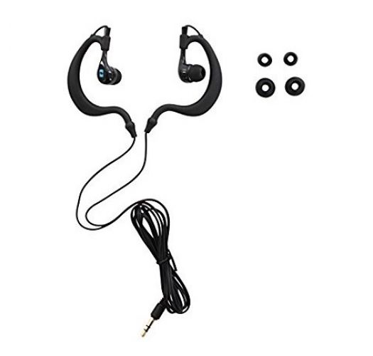 100% waterproof earphones with integrated microphone - SEAWAG BLACK WATERPROOF EARPHONES