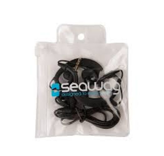 100% waterproof earphones with integrated microphone - SEAWAG BLACK WATERPROOF EARPHONES