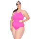 Plus Size Brazilian Monokini in Uni-Rosa - MAIO ENGANA MAMAE KATY ROSA