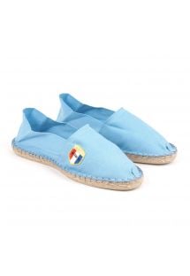 נעלי אספדריל מכותנת ביו בצבע כחול בהיר - מיוצרות בצרפת - CLASSIQUE 1 - Ciel