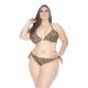 Plus Size Brazilian Wende-Bikini in Schwarz/Leopardenmuster - BIQUINI DUPLA FACE ALICIA PLUS PRETO/TIGRESA
