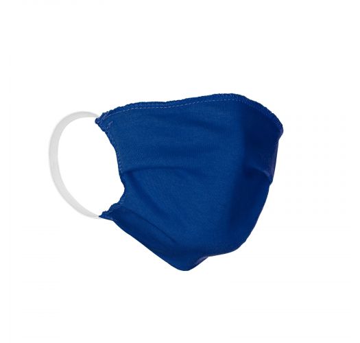 Masque tissu coton bleu roi avec pochette filtre - FACE MASK BBS17 - FILTER POCKET