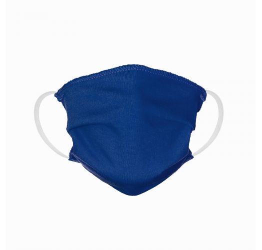 Masque tissu coton bleu roi avec pochette filtre - FACE MASK BBS17 - FILTER POCKET