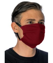 Masque tissu coton rouge avec pochette filtre - FACE MASK BBS19 - FILTER POCKET