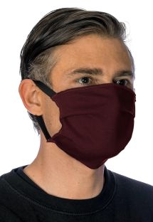 Masque tissu coton bordeaux avec pochette filtre - FACE MASK BBS20 - FILTER POCKET