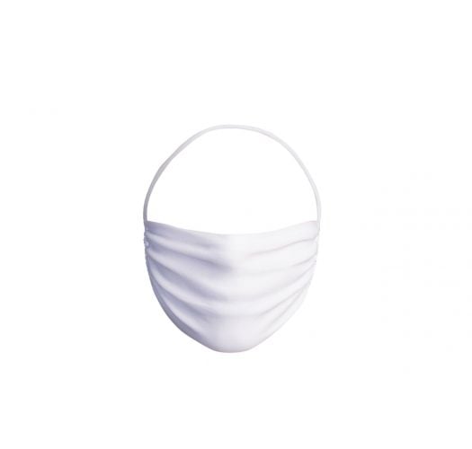 Sæt med 5 hvide justerbare & genanvendelige mundbind ansigtsmasker - 5 x FACE MASK BBS01 2 LAYERS