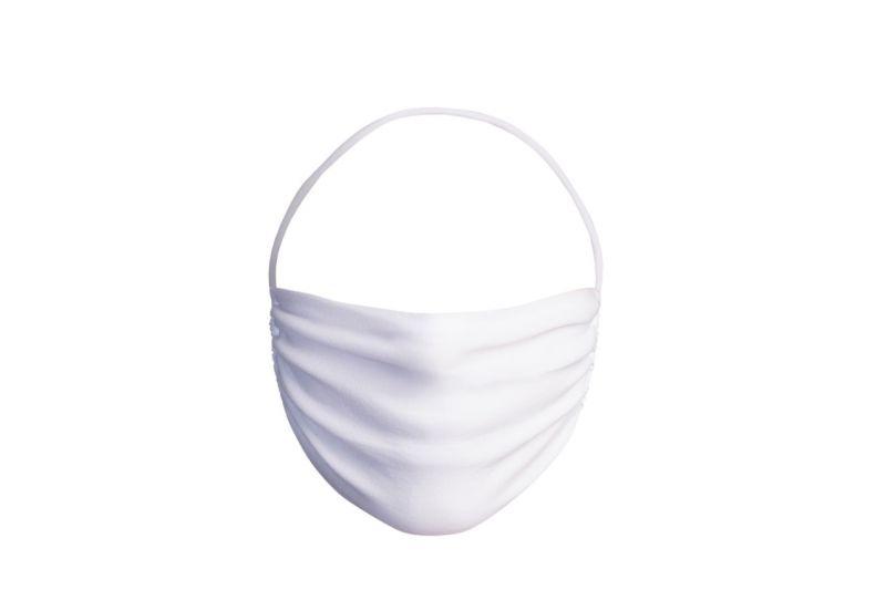 Set of 5 white reusable barrier masks - 5 x FACE MASK BBS01 2 LAYERS