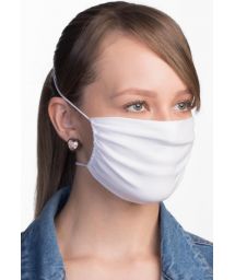 Приспособляемая и многоразовая маска из белой ткани - FACE MASK BBS01