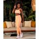 LEGGING BLACKOUT II C/ RECORTE VERTICALE LARANJA GYM