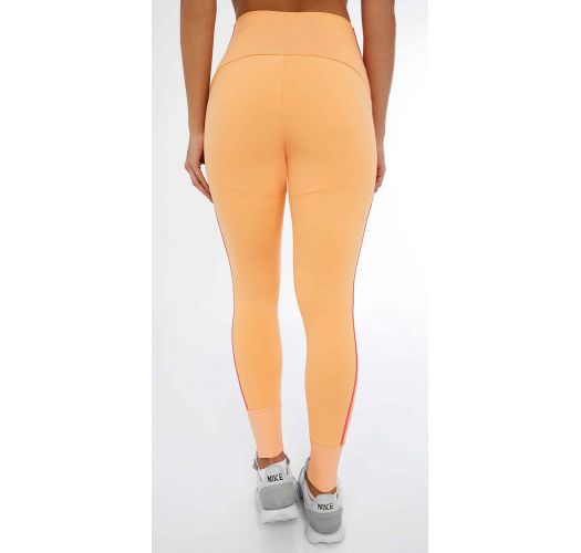 LEGGING BLACKOUT II C/ RECORTE VERTICALE LARANJA GYM