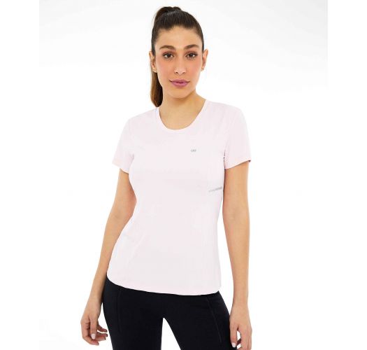 T-SHIRT SKIN FIT RECORTES COM REFLETIVOS BRANCO OPTICO