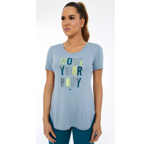 T-SHIRT SKIN FIT INSPIRACIONAL CINZA WIND