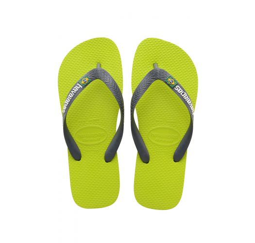 Flip-Flops Flip-flops - Havaianas Brasil Logo Lime Green/grey