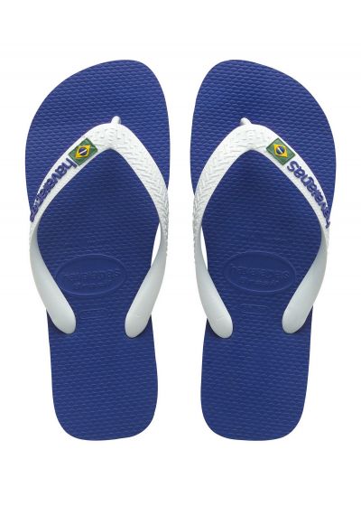 gasformig Vidunderlig skjold Blue And White Flip Flops From Havaianas With Logo - Brasil Logo Marine  Blue - Havaianas