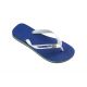 סנדלי אצבע של Havaianas בצבעי כחול ולבן עם לוגו - Brasil Logo Marine Blue