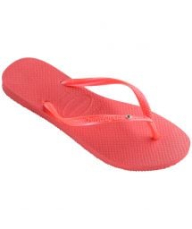 Red Flip Flops - Havaianas Slim Crystal Sw Coralnew