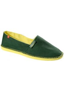 Dvoubarevné plátěné boty se zelenou a žlutou barvou - Origine II Amazonia/Yellow