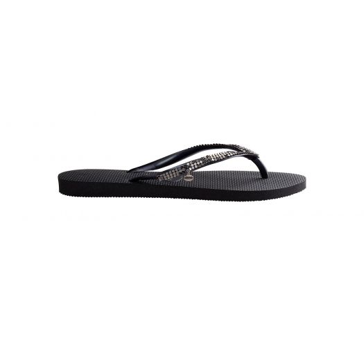 black havaianas with gem