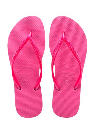 Bright Pink Havaianas Flip-Flops - Slim Shocking Pink - 25-26