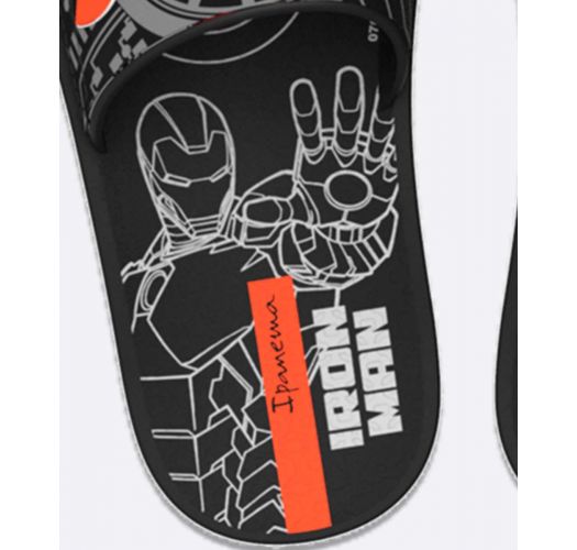 IPANEMA AVENGERS SLIDE PRETO CINZA LARANJA