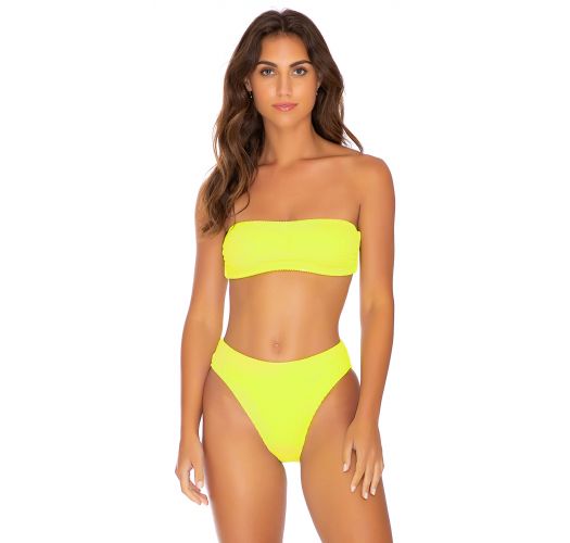 neon yellow swimwear