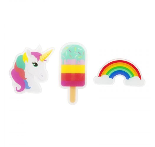 Set of 3 pin-on's: unicorn / ice cream / rainbow - PIN-ONS SWEET TOOTH
