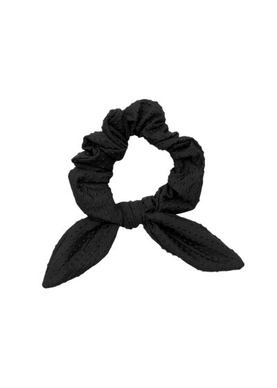DOTS-BLACK SCRUNCHIE