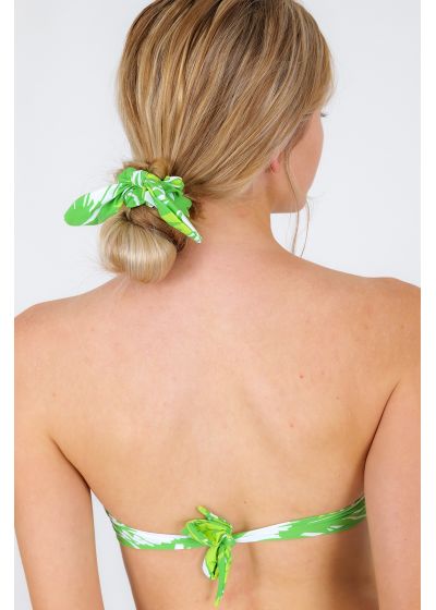 GREEN-PALMS SCRUNCHIE