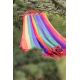 Colorful cotton hammock with macrame fringes 4,1M x 1,55M - ARCO IRIS COLORIDA