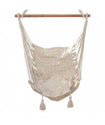Hand-woven ecru hammock chair 4m x 1,6m - CADEIRA TRANCE