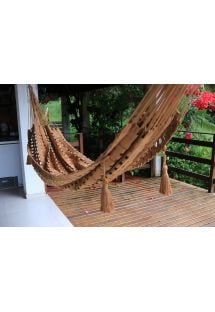 Handmade openwork caramel hammock 4.2M x 1.6M - TRANCE ARTESANAL CARAMELO