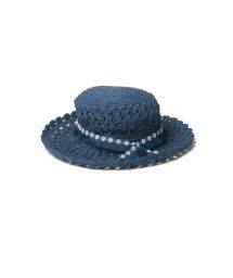 Шляпа, вязаная крючком, цвета Чёрного моря - NAVY CROCHET HAT