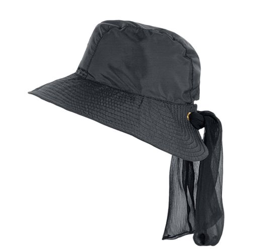 Black hat with a tied bow - CHAPEAU MONACO PRETO
